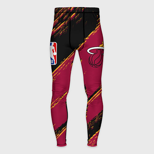 Мужские тайтсы Майами Хит - цвета команды / 3D-принт – фото 1