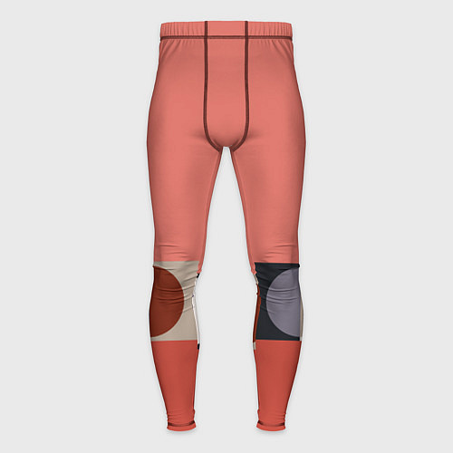 Мужские тайтсы Луна Малевича розовый томат / 3D-принт – фото 1