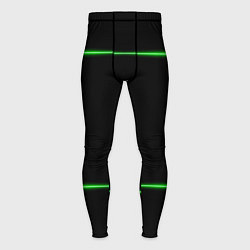 Мужские тайтсы Color black green orange lines