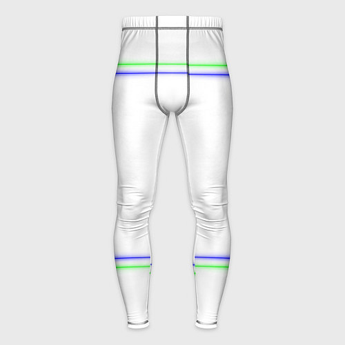 Мужские тайтсы Neon white green light blue / 3D-принт – фото 1