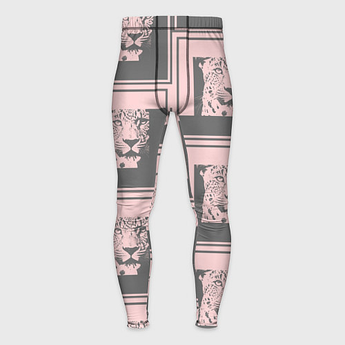 Мужские тайтсы Леопард в рамке / 3D-принт – фото 1