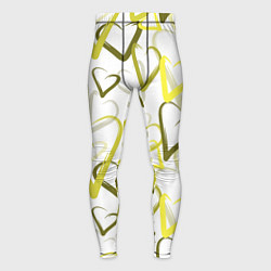 Тайтсы мужские Зеленые сердца, цвет: 3D-принт