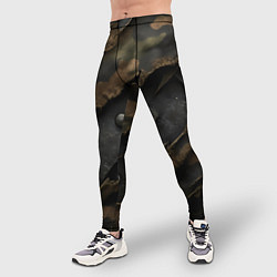 Тайтсы мужские Камуфляжная ткань на металле, цвет: 3D-принт — фото 2