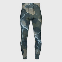 Тайтсы мужские Ледяной камуфляж, цвет: 3D-принт