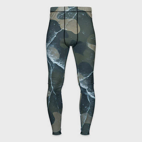 Мужские тайтсы Ледяной камуфляж / 3D-принт – фото 1