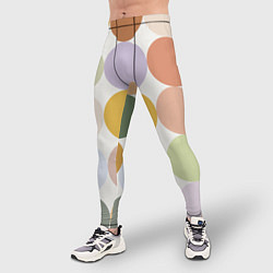 Тайтсы мужские Цветочный горошек, цвет: 3D-принт — фото 2