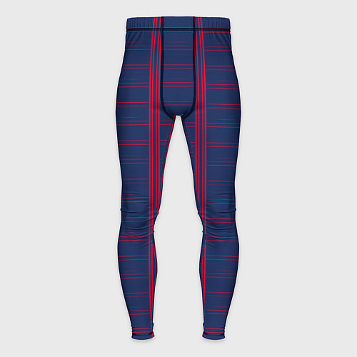 Мужские тайтсы Color blue cage pink stripes / 3D-принт – фото 1