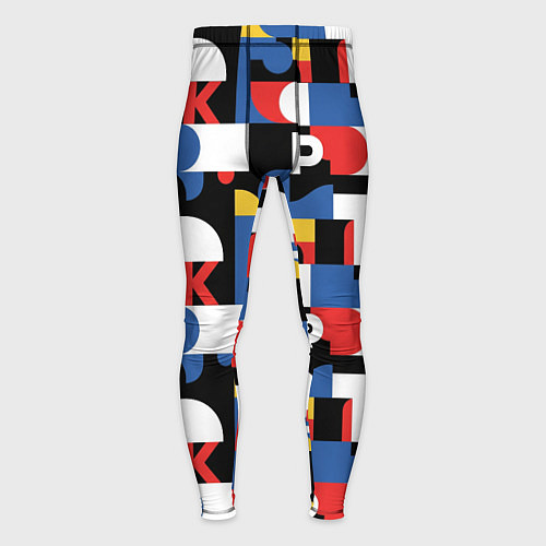 Мужские тайтсы Геометрия букв / 3D-принт – фото 1