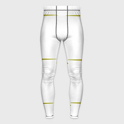 Тайтсы мужские Color white pink yellow stripes, цвет: 3D-принт
