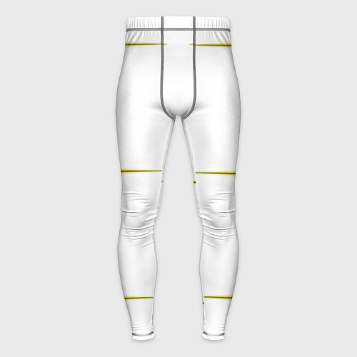 Мужские тайтсы Color white pink yellow stripes / 3D-принт – фото 1