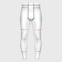 Тайтсы мужские Color white red stripes, цвет: 3D-принт
