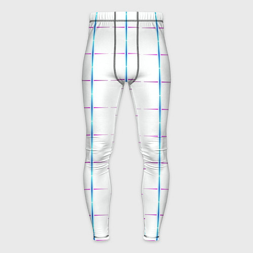 Мужские тайтсы Color white blue stripes / 3D-принт – фото 1