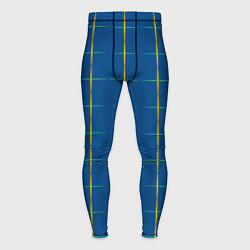 Тайтсы мужские Color blue yellow cross, цвет: 3D-принт