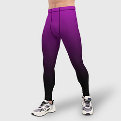 Тайтсы мужские Purple gradient, цвет: 3D-принт — фото 2