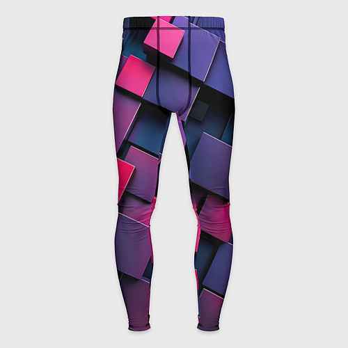 Мужские тайтсы Неоновые квадраты / 3D-принт – фото 1