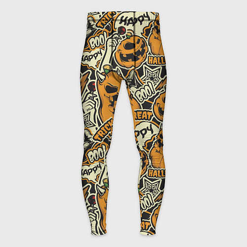 Мужские тайтсы Хэллоуин тыквы / 3D-принт – фото 1