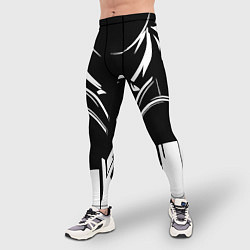 Тайтсы мужские Авиатор черный, цвет: 3D-принт — фото 2