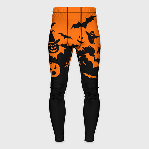 Мужские тайтсы Хэллоуин тыквы и призраки / 3D-принт – фото 1