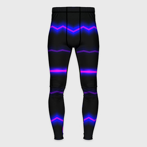 Мужские тайтсы Color multicoloured neon stripes / 3D-принт – фото 1