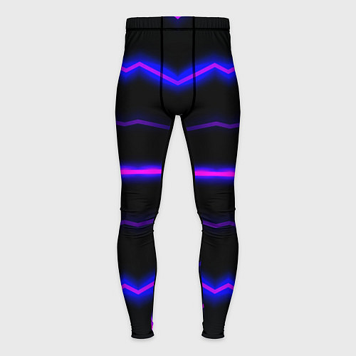Мужские тайтсы Color multicoloured neon stripes / 3D-принт – фото 1
