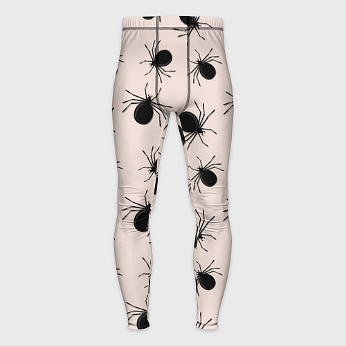 Мужские тайтсы Паттерн с черными жуками / 3D-принт – фото 1