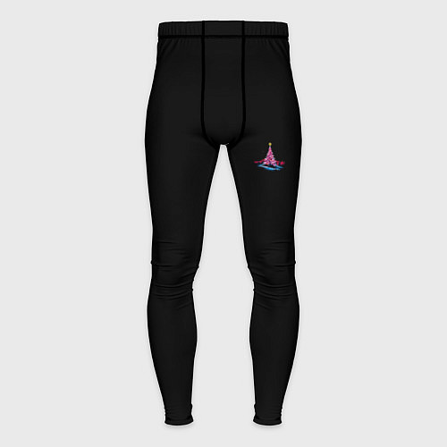 Мужские тайтсы New year eve in the forest / 3D-принт – фото 1