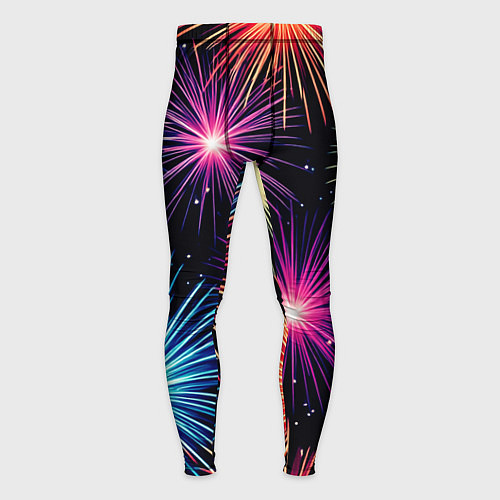 Мужские тайтсы Стилизованный праздничный салют / 3D-принт – фото 1