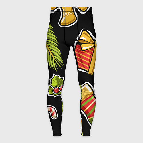 Мужские тайтсы Рождественский вайб / 3D-принт – фото 1
