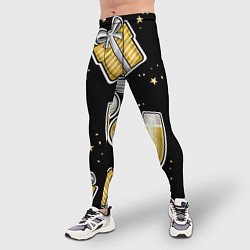 Тайтсы мужские Новогодний вайб, цвет: 3D-принт — фото 2