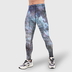 Тайтсы мужские Абстракция - gray-blue hurricane, цвет: 3D-принт — фото 2