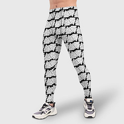 Тайтсы мужские Символы валькнут как защитная кольчуга, цвет: 3D-принт — фото 2