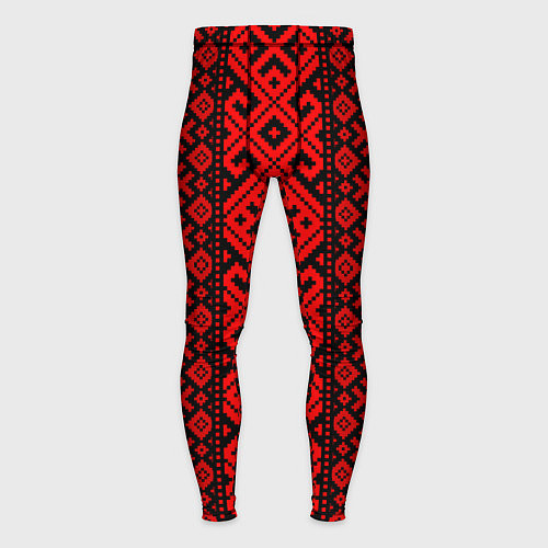 Мужские тайтсы Стиль славянский орнамент / 3D-принт – фото 1