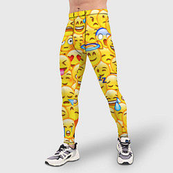 Тайтсы мужские Emoji, цвет: 3D-принт — фото 2
