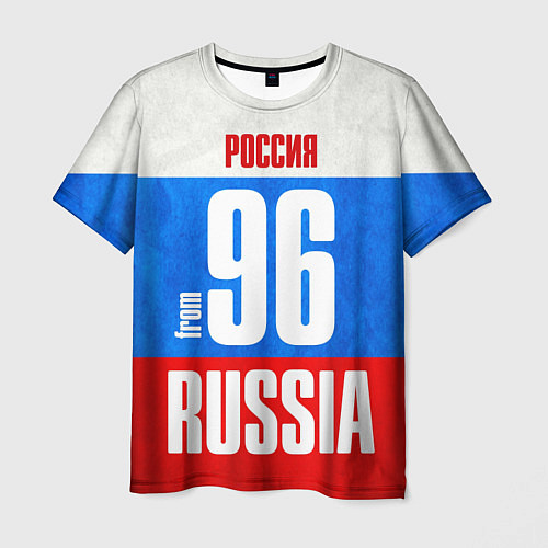 Мужская футболка Russia: from 96 / 3D-принт – фото 1