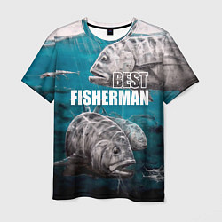 Футболка мужская Best fisherman, цвет: 3D-принт