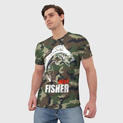 Футболка мужская Best fisher, цвет: 3D-принт — фото 2