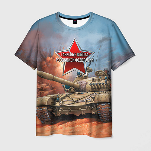 Мужская футболка Танковые войска РФ / 3D-принт – фото 1