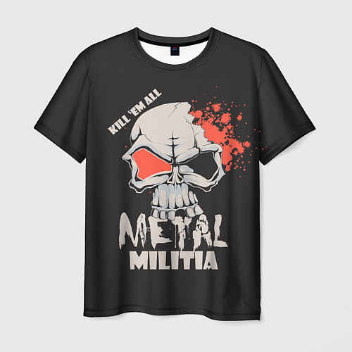 Мужская футболка Metal Militia / 3D-принт – фото 1