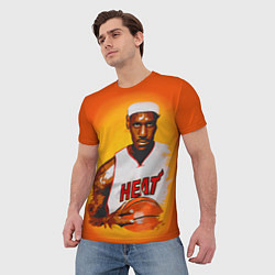 Футболка мужская LeBron James: Heat, цвет: 3D-принт — фото 2