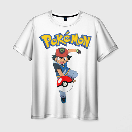 Мужская футболка Pokemon: Ash Ketchum / 3D-принт – фото 1