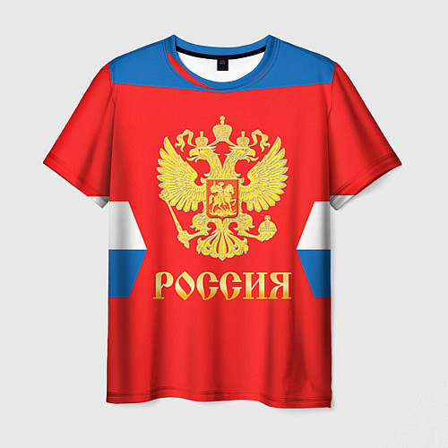 Мужская футболка Сборная РФ: #77 TELEGIN / 3D-принт – фото 1
