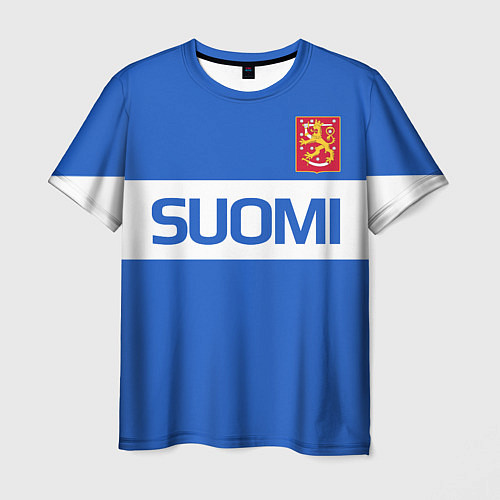 Мужская футболка Сборная Финляндии: домашняя форма / 3D-принт – фото 1