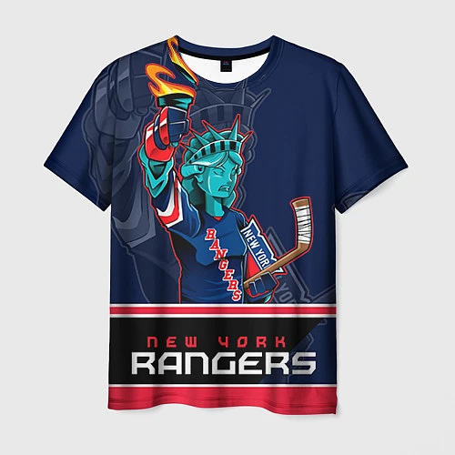 Мужская футболка New York Rangers / 3D-принт – фото 1