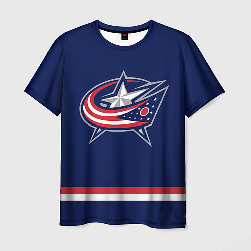 Мужская футболка Columbus Blue Jackets / 3D-принт – фото 1