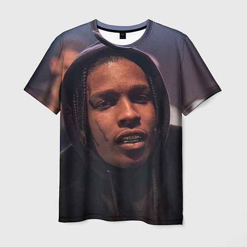 Мужская футболка ASAP Rocky: Black Hip-Hop / 3D-принт – фото 1