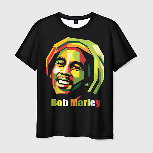 Мужская футболка Bob Marley Smile / 3D-принт – фото 1