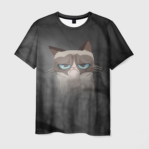 Мужская футболка Grumpy Cat / 3D-принт – фото 1