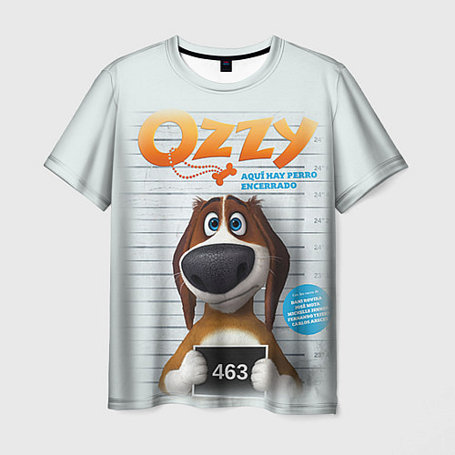 Мужская футболка Ozzy Dog / 3D-принт – фото 1