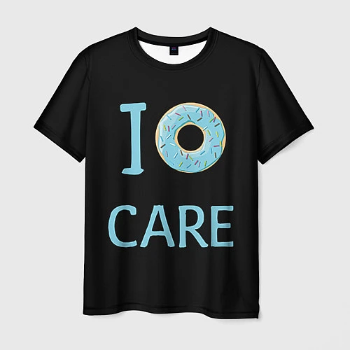 Мужская футболка I Donut care / 3D-принт – фото 1