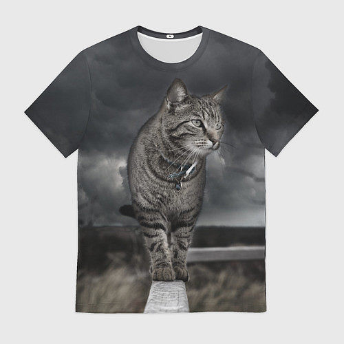 Мужская футболка Кот / 3D-принт – фото 1